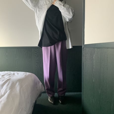 "Women's" Deadstock 90's～ Bon Worth イージー スラックス Lavender Mサイズ