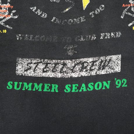 90's "SUMMER SEASON 92" 両面 プリント フェス Tシャツ Black