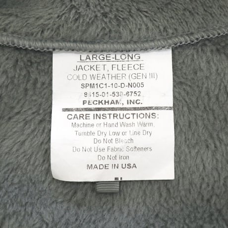 US ARMY ECWCS GEN3 Level3 Polartec Fleece Jacket LARGE-LONG