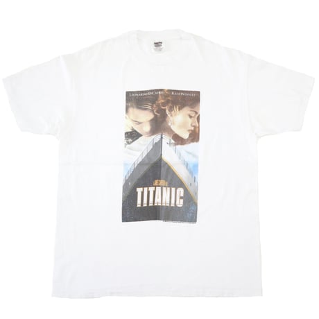 90's ONEITA "TITANIC" フォト プリント Tシャツ WHITE XLサイズ