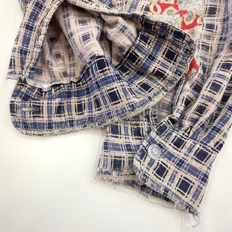 "junk boro" ～80's HADELL Print Flannel Shirt Lサイズ