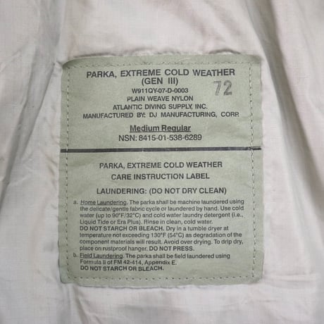 ECWCS GEN3 Level7 PRIMA LOFT JACKET PARKA Medium Regular