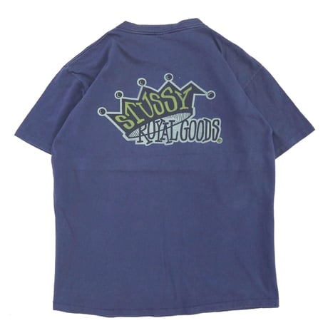 80's～90's OLD STUSSY 黒タグ "Royal Goods" Tシャツ Lサイズ USA製