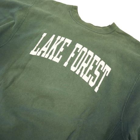 90's CHAMPION RW SWEAT "LAKE FOREST" 両面 プリント XLサイズ USA製