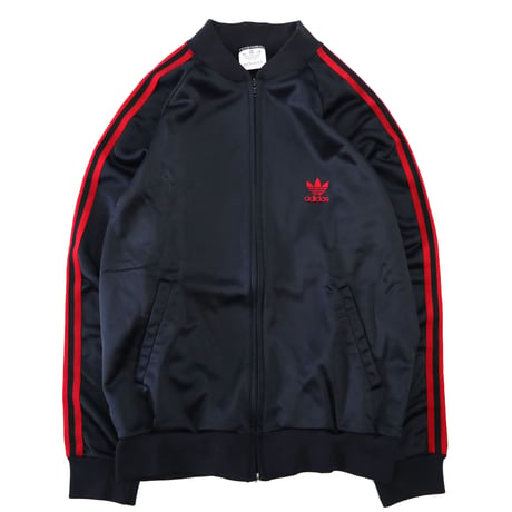 80's Adidas Track Jersey Top Black×Red Lサイズ USA製