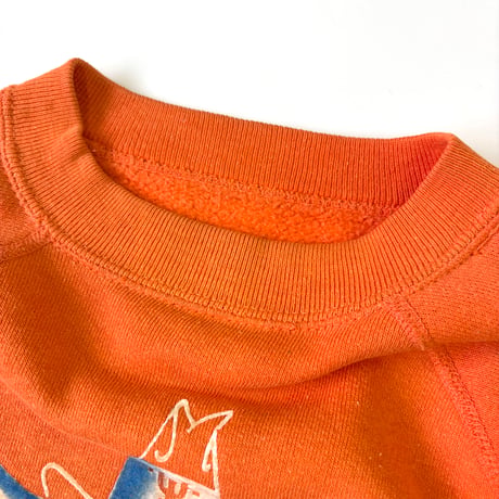 60's unknown "TEXAS" Color Flocky Sweat
