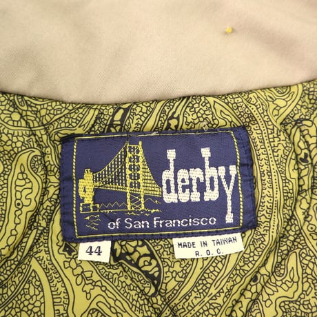 80's Derby of San Francisco "Cup Shoulder Jacket" 44サイズ TAIWAN製