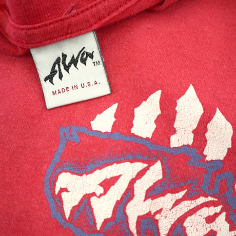 ～90's ALVA "Scratch Logo" 両面 プリント Tシャツ USA製