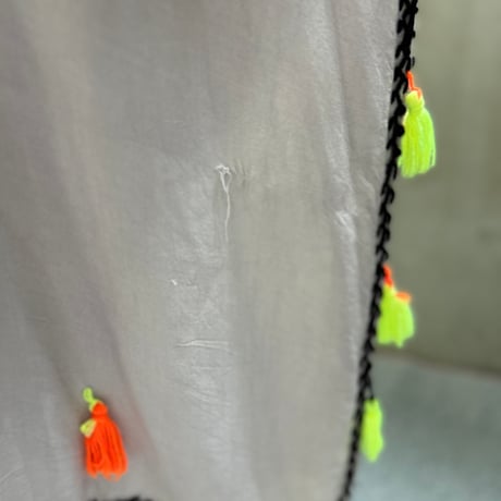 Ethnic Neon Color Tassel Cotton Long One Piece