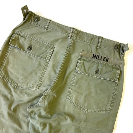 60's US ARMY "Side Adjuster" "Baker Pants" Utility Trousers Large
