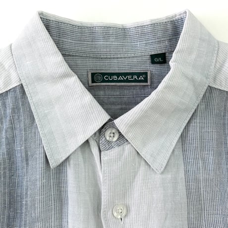00's CUBAVERA Linen Rayon Cuba Shirt Lサイズ