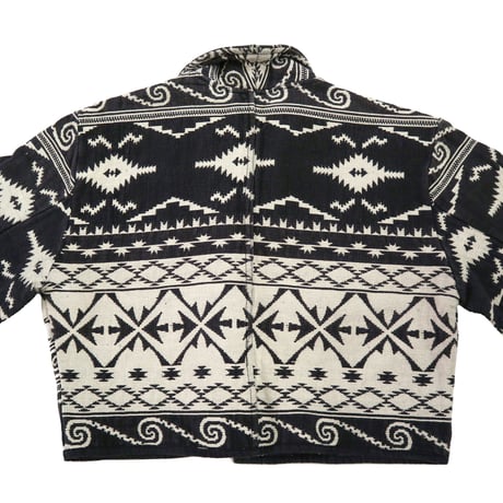 ～90's flashback "Native Pattern" Shawl Collar Short Jacket Lサイズ INDIA製