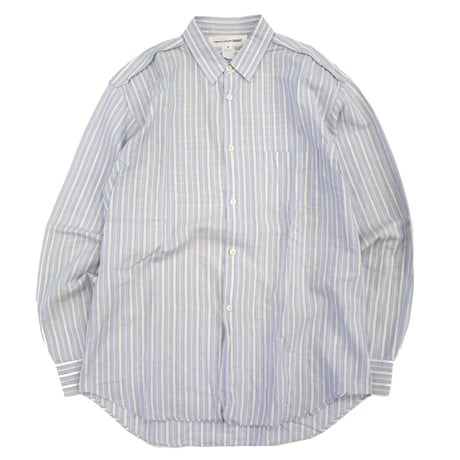 COMME des GARCONS SHIRT "切り替え" ストライプ シャツ Mサイズ France製