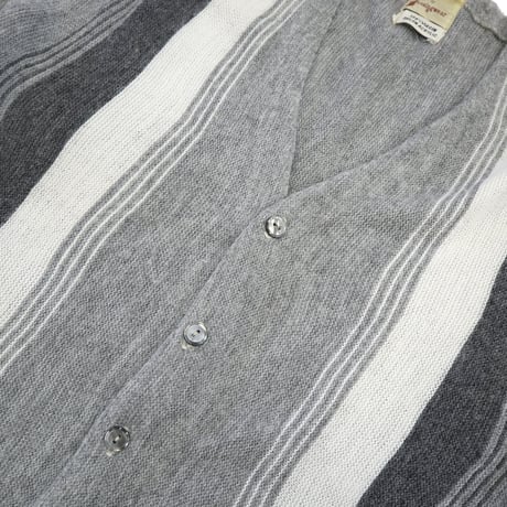 70's Munsing wear "Stripe" Acrylic Cardigan Mサイズ