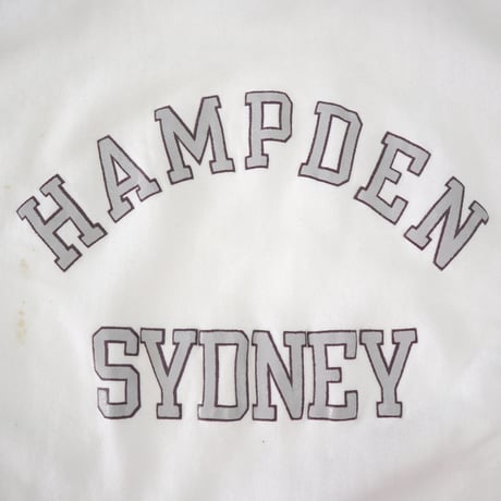 80's CHAMPION RW SWEAT "HAMPDEN SYDNEY" White XLサイズ USA製