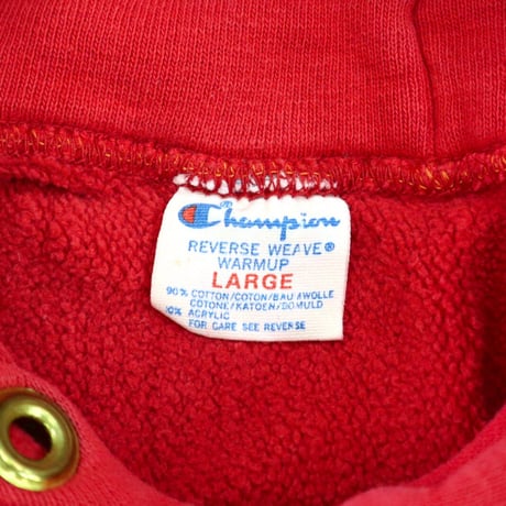 80's CHAMPION RW SWEAT PARKA 単色仕様 "STANFORD CREW" 両面 プリント Lサイズ USA製
