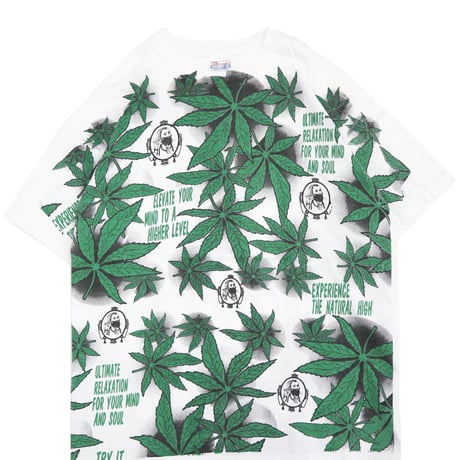 90's～ Hanes "ZIG ZAG&Marijuana" オール オーバー プリント Tシャツ XLサイズ