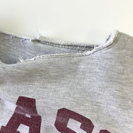 80's CHAMPION RW SWEAT "W face" "Hood Cut" "UMASS" USA製