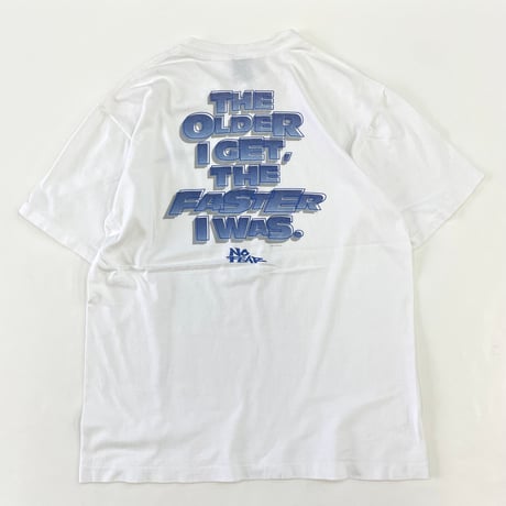 90's NO FEAR "THE OLDER I GET～" 両面 Tシャツ Lサイズ USA製