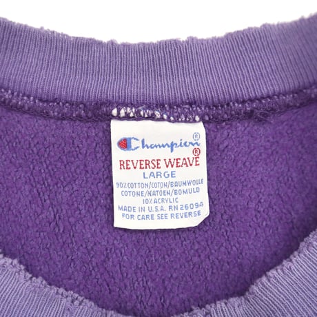 "Rare Color" "Super Fade" 90's CHAMPION RW SWEAT "WILLIAMS" 両面 プリント Lサイズ USA製