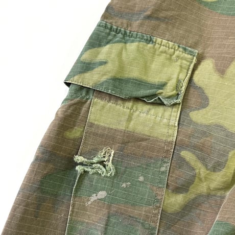60's US ARMY "ERDL" Jungle Fatigue Pants Medium Regular