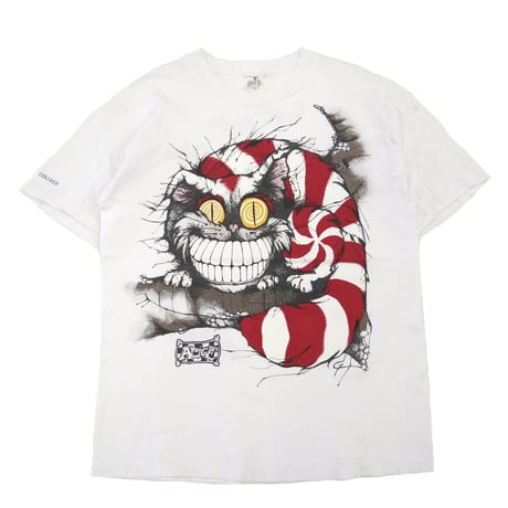 90's ANDAZIA Alice in Wonderland "チェシャ猫" プリント Tシャツ Mサイズ USA製