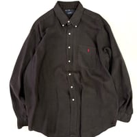 90's Ralph Lauren "BLAIRE" "Black Fade" Linen BD Shirt XLサイズ