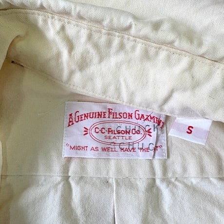 60's～ FILSON LS Canvas Shirt Sサイズ