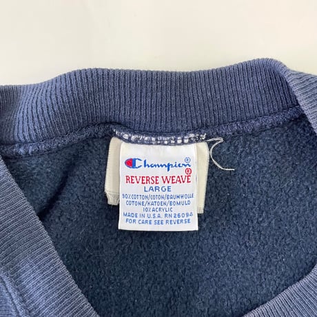 "Rare Print" 90's CHAMPION RW SWEAT "NCDS" Lサイズ USA製