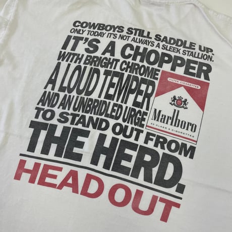 90's Marlboro "Head Out" Pocket Tee USA製