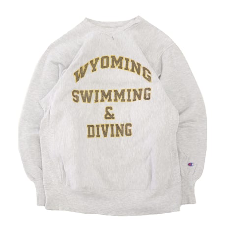 90's CHAMPION RW SWEAT "WYOMING～" 両面 プリント XLサイズ USA製