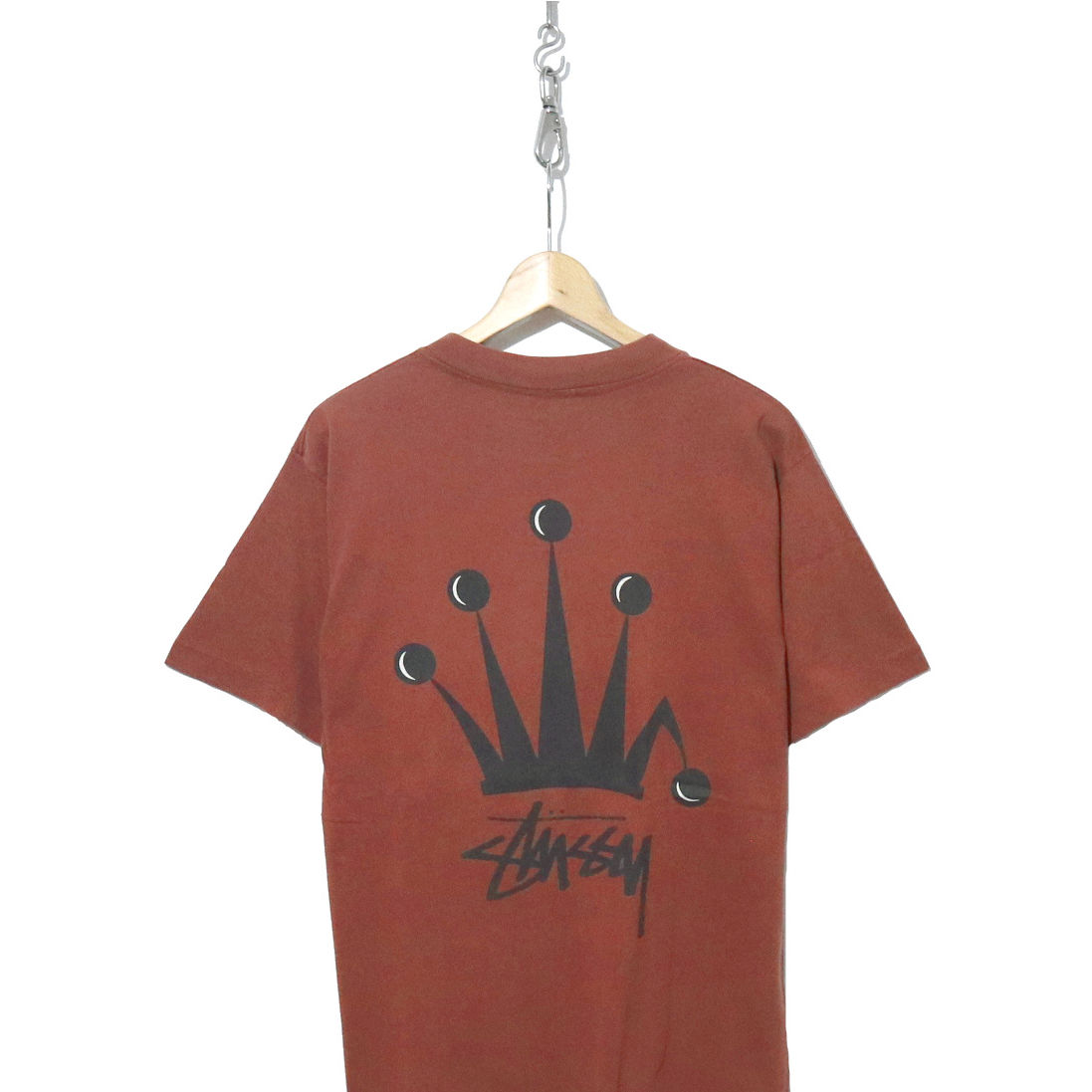 80s old stussy clown print tee 王冠　黒タグ