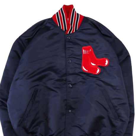 ～90's STARTER "RED SOX" サテン スタジアム ジャケット XLサイズ USA製