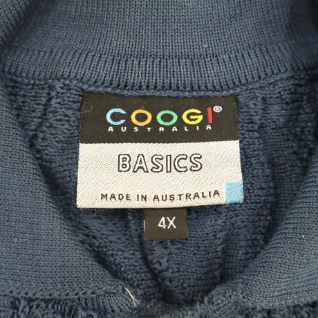 90's～ COOGI "3D" Cotton Knit Sweater 4XLサイズ AUSTRALIA製