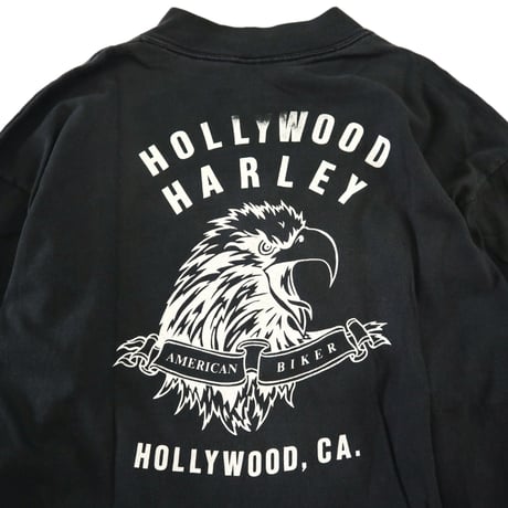 80's Harley Davidson "3D Emblem" "両面" LS Tシャツ XLサイズ USA製