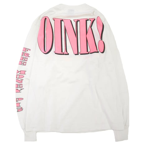 ～00's Screen Stars "OINK!" "3面" LS Tシャツ XLサイズ USA製