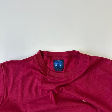 80's～ KENZO JEANS "高田賢三" "両面" Tシャツ Fサイズ