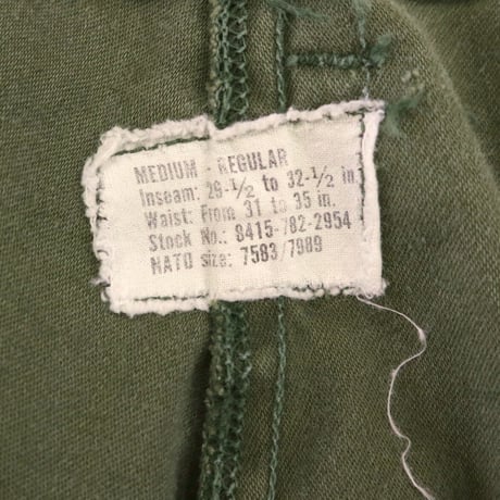 70's US ARMY M-65 Field Pants Medium Regular