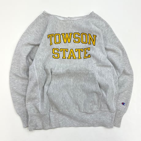 90's CHAMPION RW SWEAT "TOWSON STATE" "Hood Cut Off" XLサイズ USA製