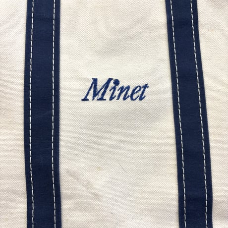 ～90's L.L. Bean "1色タグ" "Minet" BOAT AND TOTE Canvas Bag