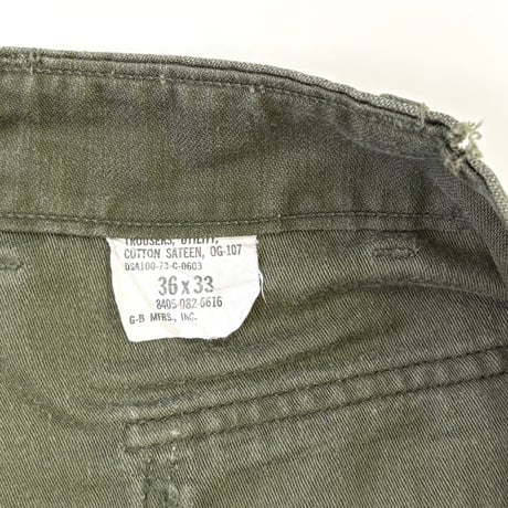 70's US ARMY "Baker Pants" Utility Trousers W36