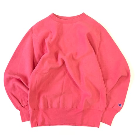 "Good Color" 90's CHAMPION RW SWEAT "目なし" Solid Rose Pink Lサイズ USA製