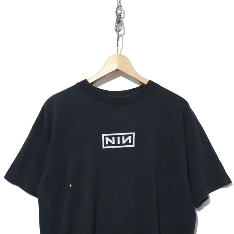 90s USA製　NIN ナインインチネイルズ　TシャツALL SPORTS Lまつの境界線_海外バンド系商品