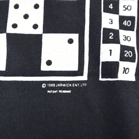80's～ Hanes "Check or Dice" 両面 プリント Tシャツ XLサイズ USA製