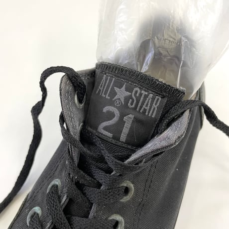 90's Converse All Star "Black Leather" US7 USA製