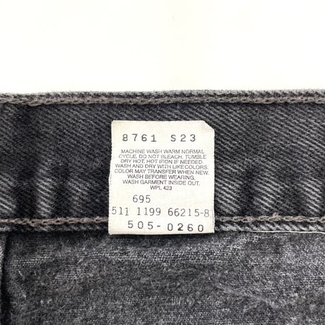 90's Levi's 505 "Super Black" Denim Pants 32×30 USA製