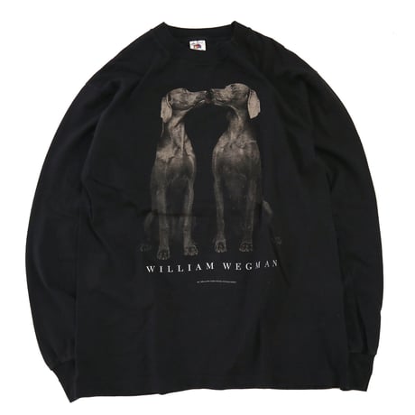NOS 90's Fruit of the loom "William Wegman" プリント LS Tシャツ Lサイズ USA製