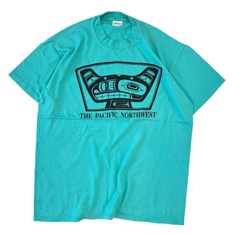 "Good Color" 80's～90's Stedman "Haida Tribal" "Water Print" Tシャツ Lサイズ USA製