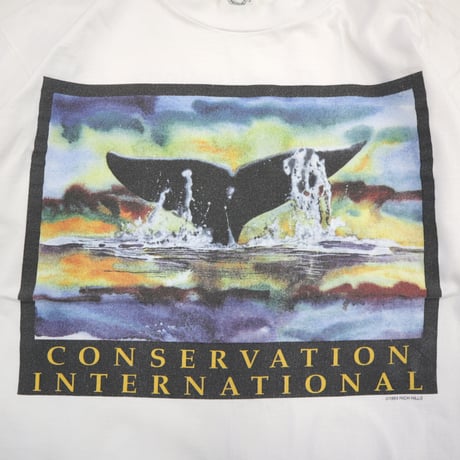 90's Down To Earth Products "Conservation International" 4面 プリント Tシャツ USA製
