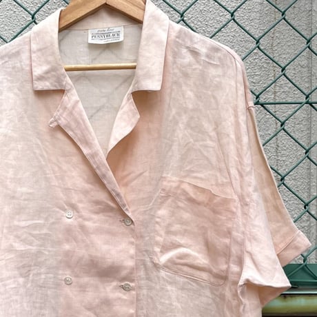 80's～ Penny Black Linen SS Shirt Jacket ITALY製